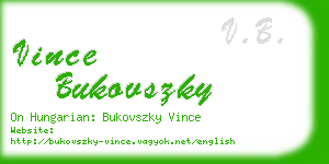 vince bukovszky business card